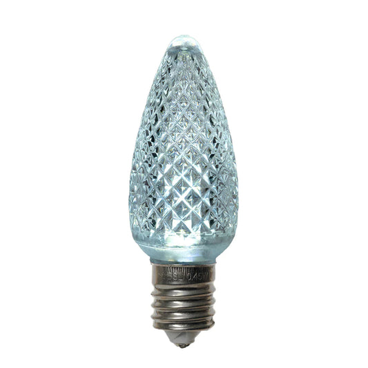 C9 Faceted Bulb Pure White (25 Pack)