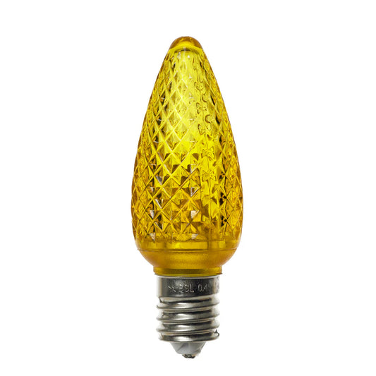 C9 Faceted Bulb Yellow (25 Pack)